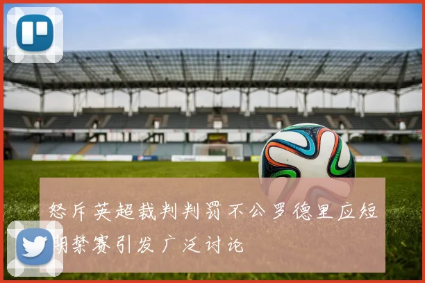 怒斥英超裁判判罚不公罗德里应短期禁赛引发广泛讨论