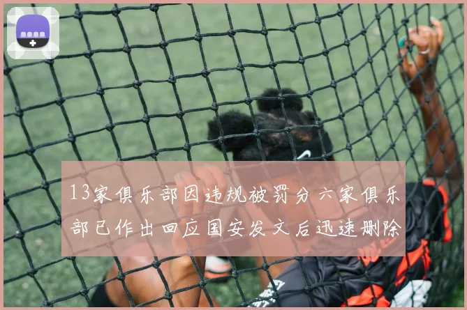 13家俱乐部因违规被罚分六家俱乐部已作出回应国安发文后迅速删除引发关注